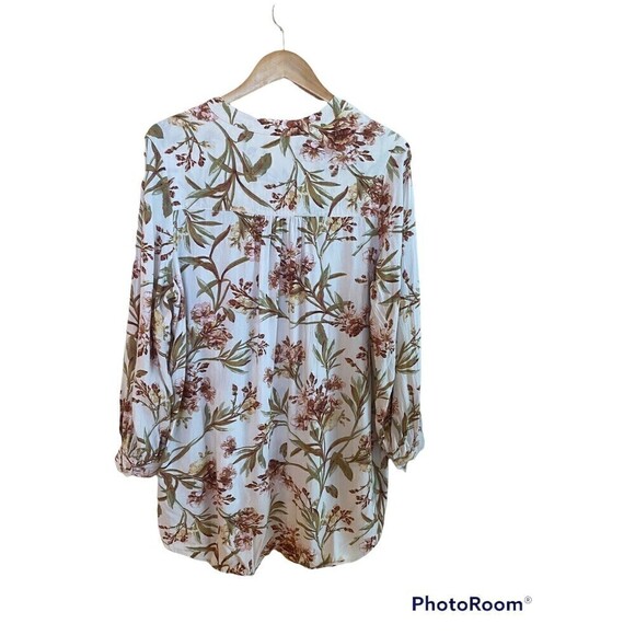 H&M long sleeve floral blouse size US 8 - Picture 2 of 6